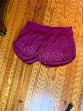 lululemon athletica Plum Running Shorts with Subtle Logo